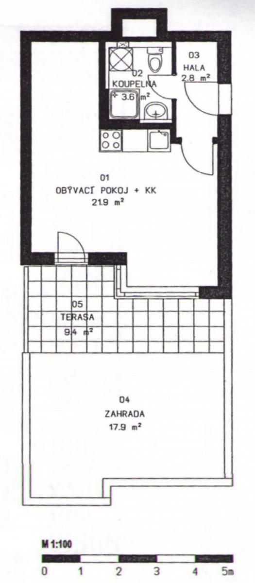 Apartment 1+kk, Prague 5, Werichova